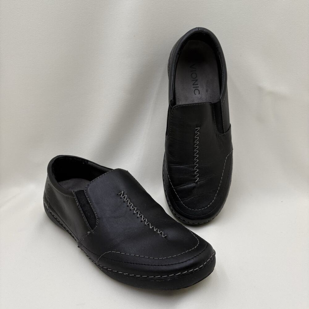 Vionic Addison Women's Black Slip On Shoes - Size 8W